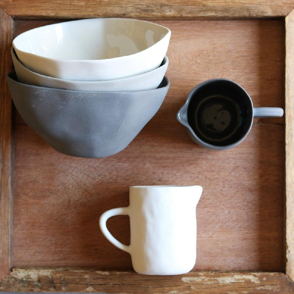 Be Home Tam Stoneware Dessert Bowl Sterling Set Of 4