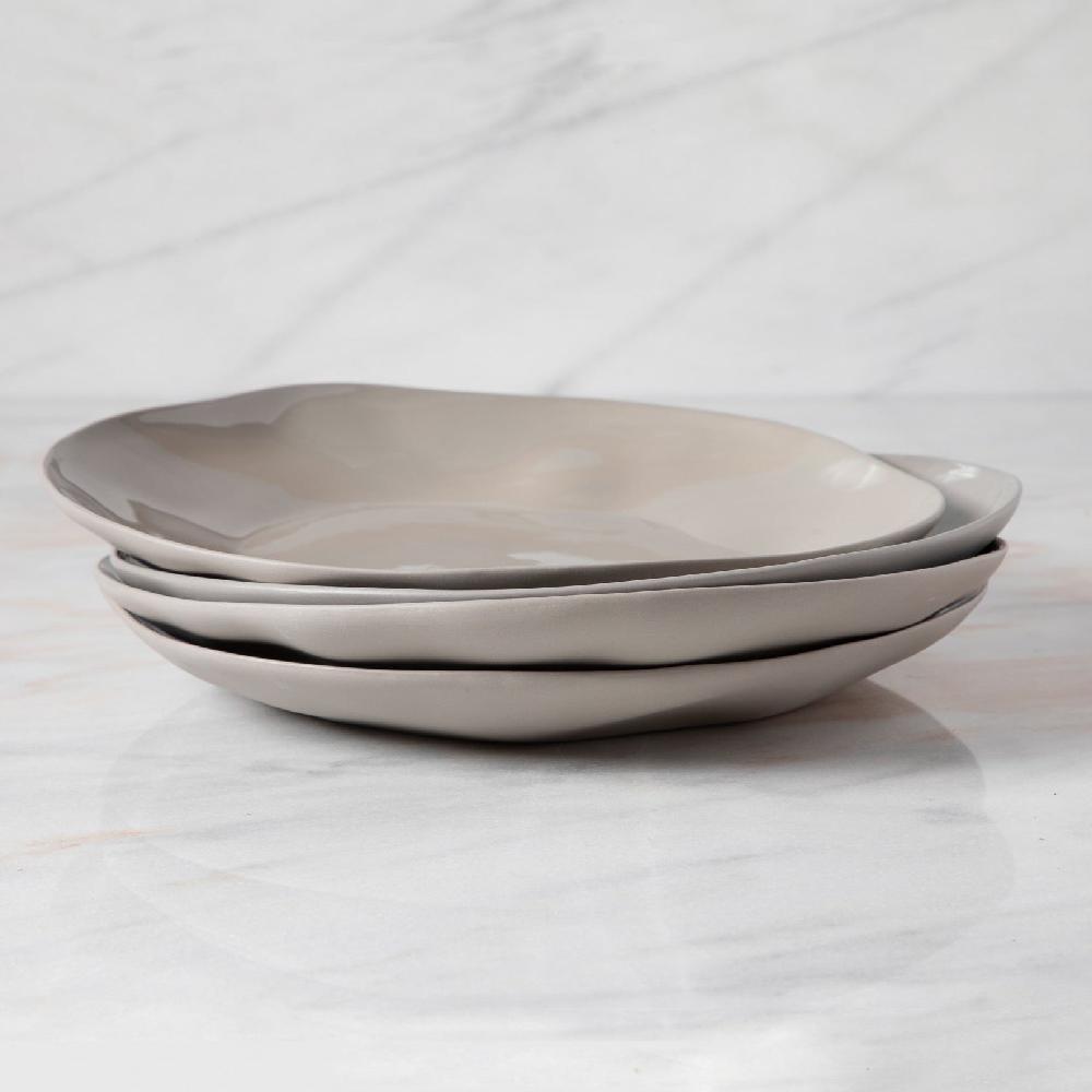 be home Tam Stoneware Dinner Plate Sterling Set of 4