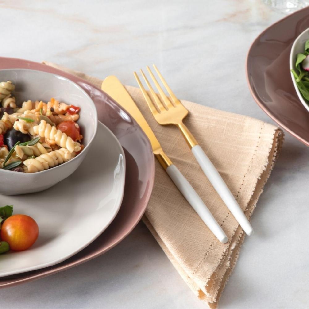 Be Home Tam Stoneware Dinner Plate Terracotta Rose Set Of 4