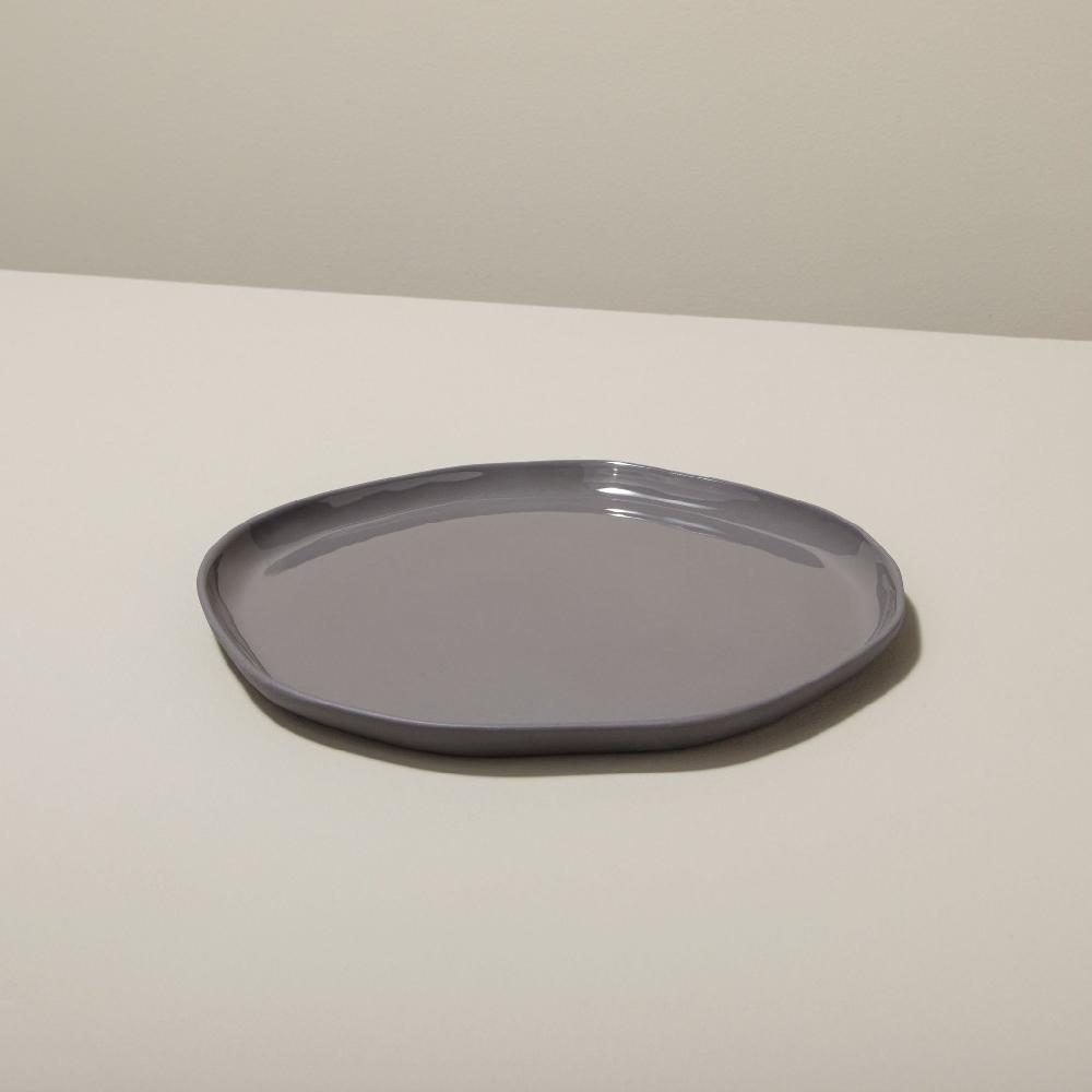 be home Tam Stoneware Flat Side Plate Slate Set of 4