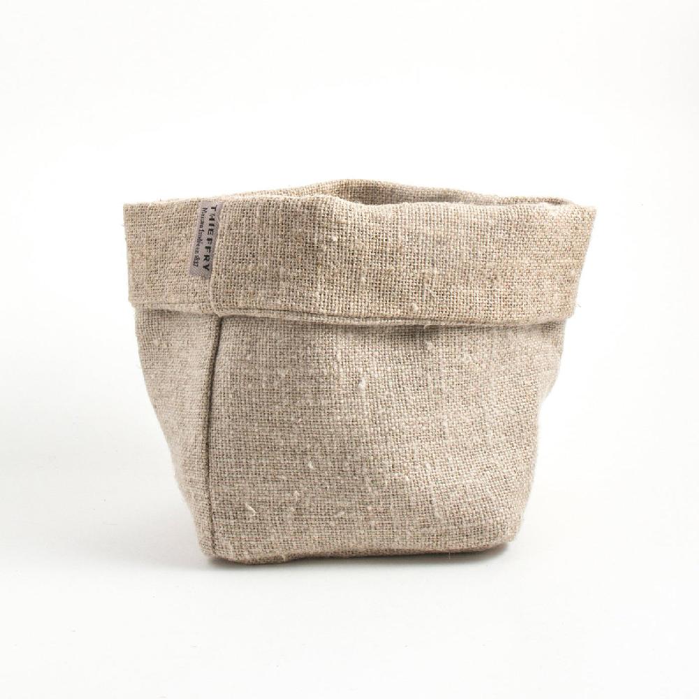 Be Home Thieffry Belgian Linen Bread Basket Raw Natural