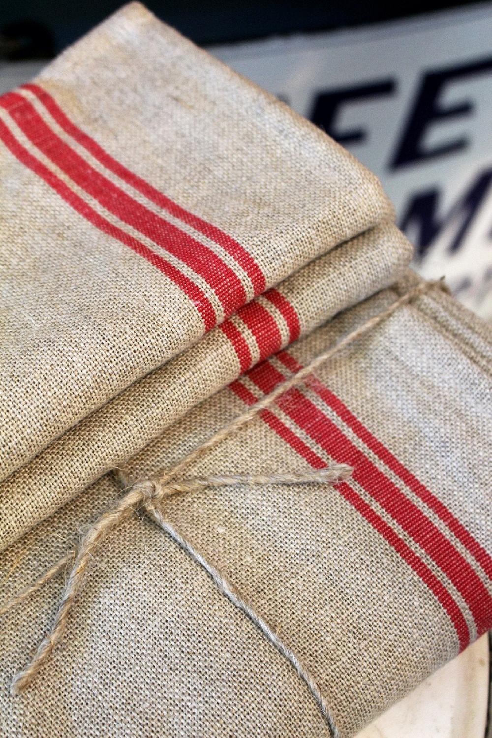 Be Home Thieffry Belgian Linen Napkins Red Set Of 4