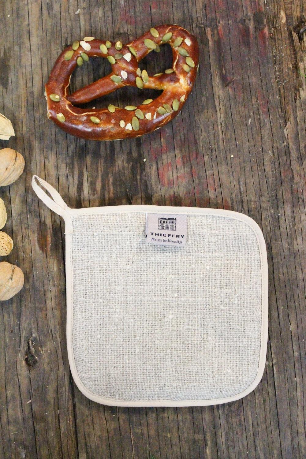 Be Home Thieffry Belgian Linen Potholder Raw Natural