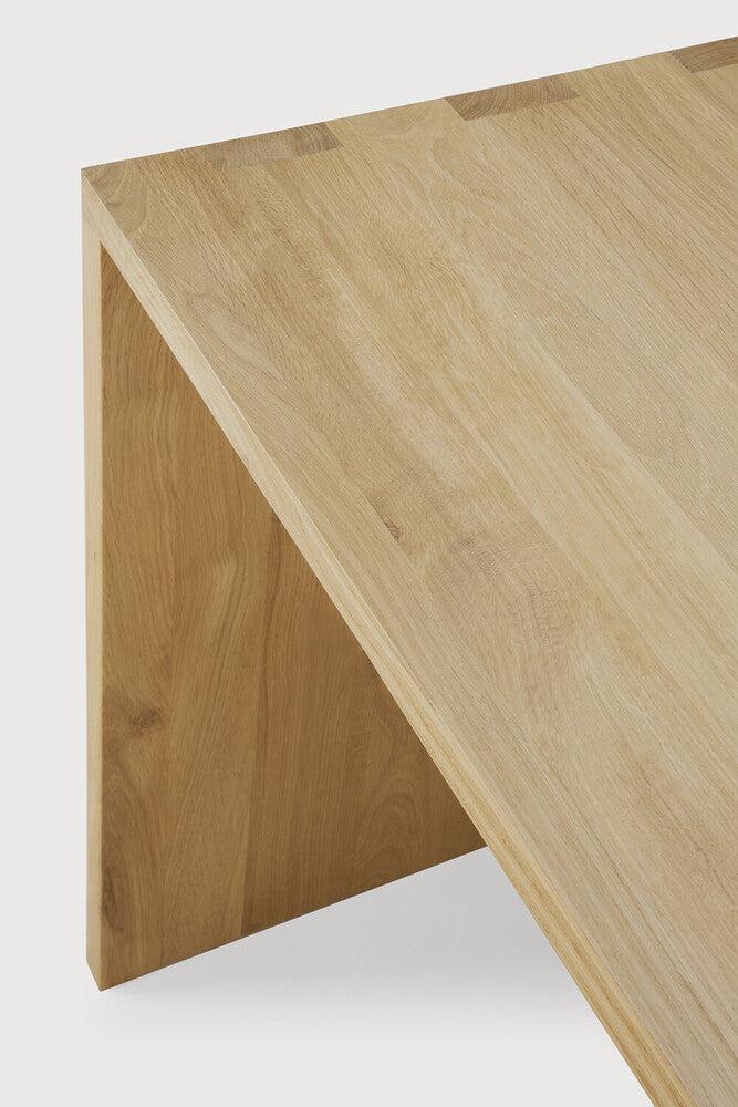 Be Home U Desk - Varnished Oak - Rectangular - With Cable Management