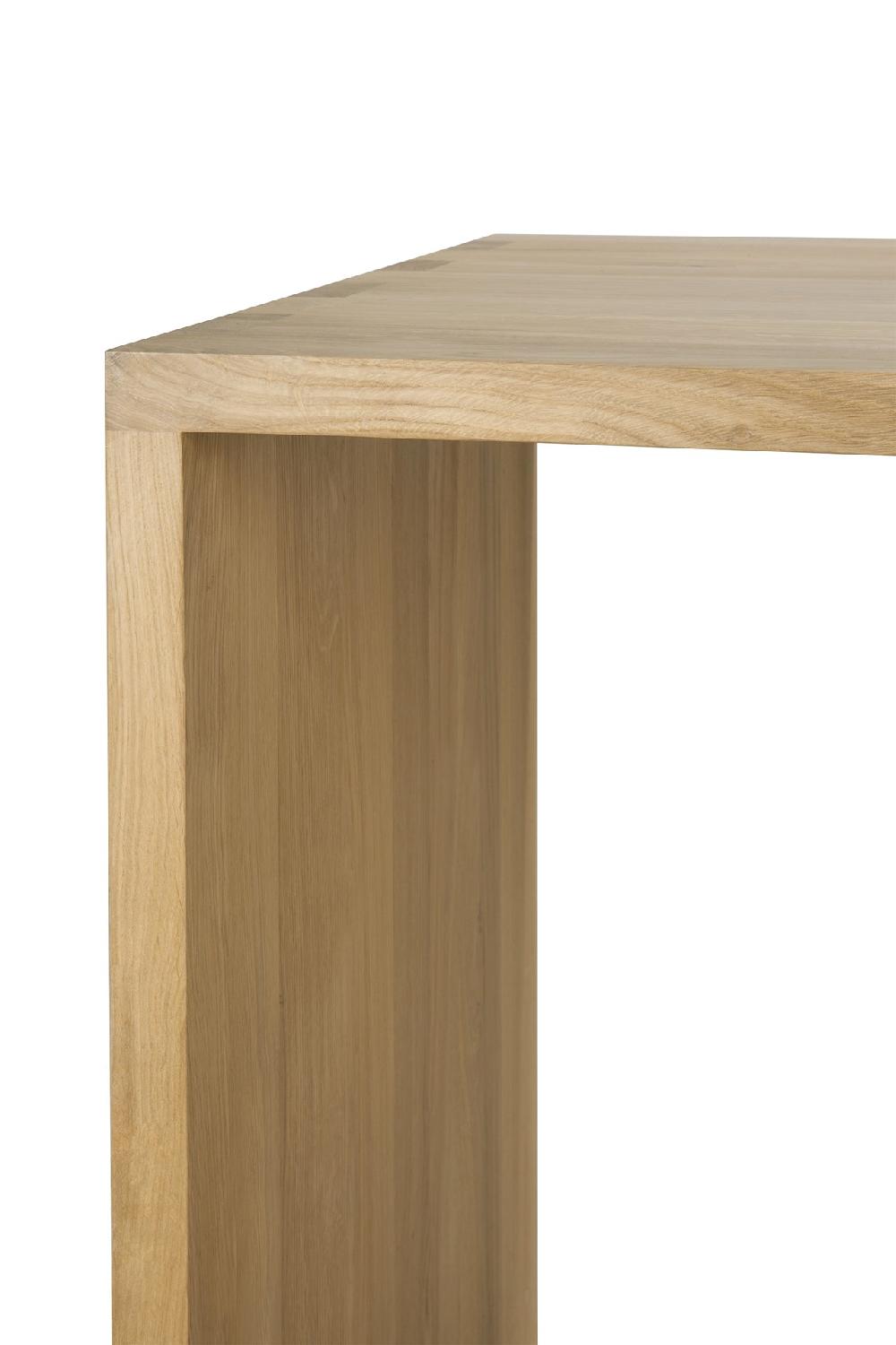 Be Home U Desk - Varnished Oak - Rectangular - With Cable Management