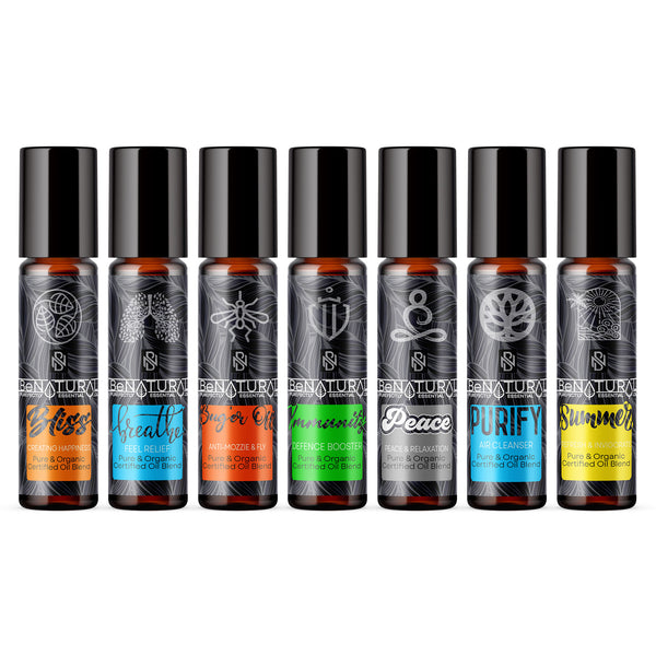 Be Natural Be Natural Organics' Favorite Organic Blends NOW IN ROLLER BOTTLES (7 Pack)
