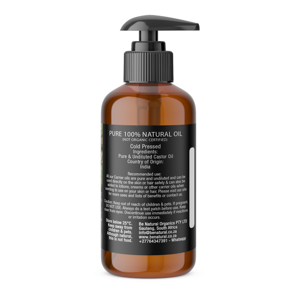 Be Natural Castor Oil - Cold Pressed & Hexane Free - Pure & Natural Oil - 200ml