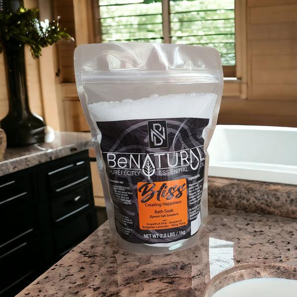 be natural Pure Epsom Salt - Bliss Bath Soak with Organic Essential Oils