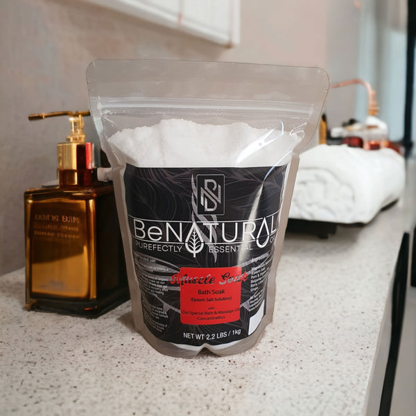 be natural Pure Epsom Salt - Muscle Soak for Muscle repair and relaxation made with Organic Essential Oils