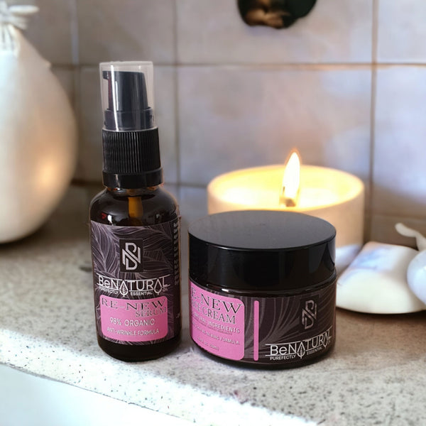 Be Natural Re-New Skin Combo: The Ultimate Luxury Organic Skincare Duo For Glowing Rejuvenated Skin