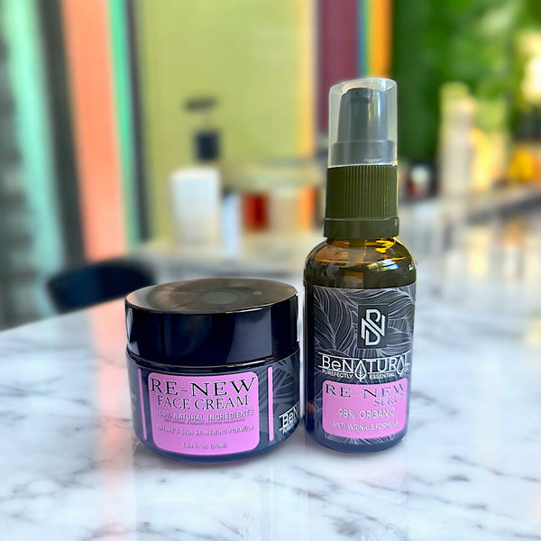 be natural Re-New Skin Combo: The Ultimate Luxury Organic Skincare Duo for Glowing Rejuvenated Skin