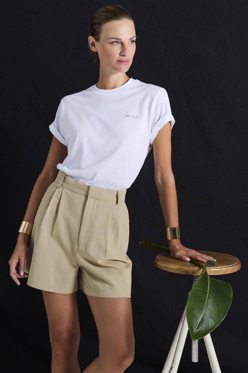 be you by geraldine alasio CLASSIC "BE EXPLOSIVE" TSHIRT pistacho embroidery