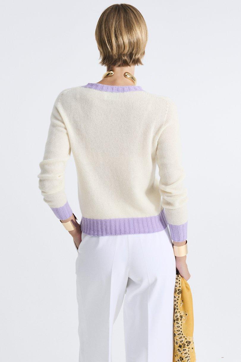 Be You By Geraldine Alasio CONTRAST DETAIL "BE MY SECRET" ROUNDNECK Butter/iris