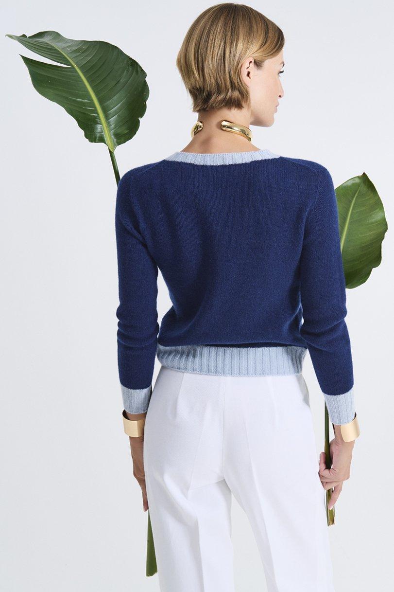 Be You By Geraldine Alasio CONTRAST DETAIL "BE MY SECRET" ROUNDNECK Summer Blue/ice