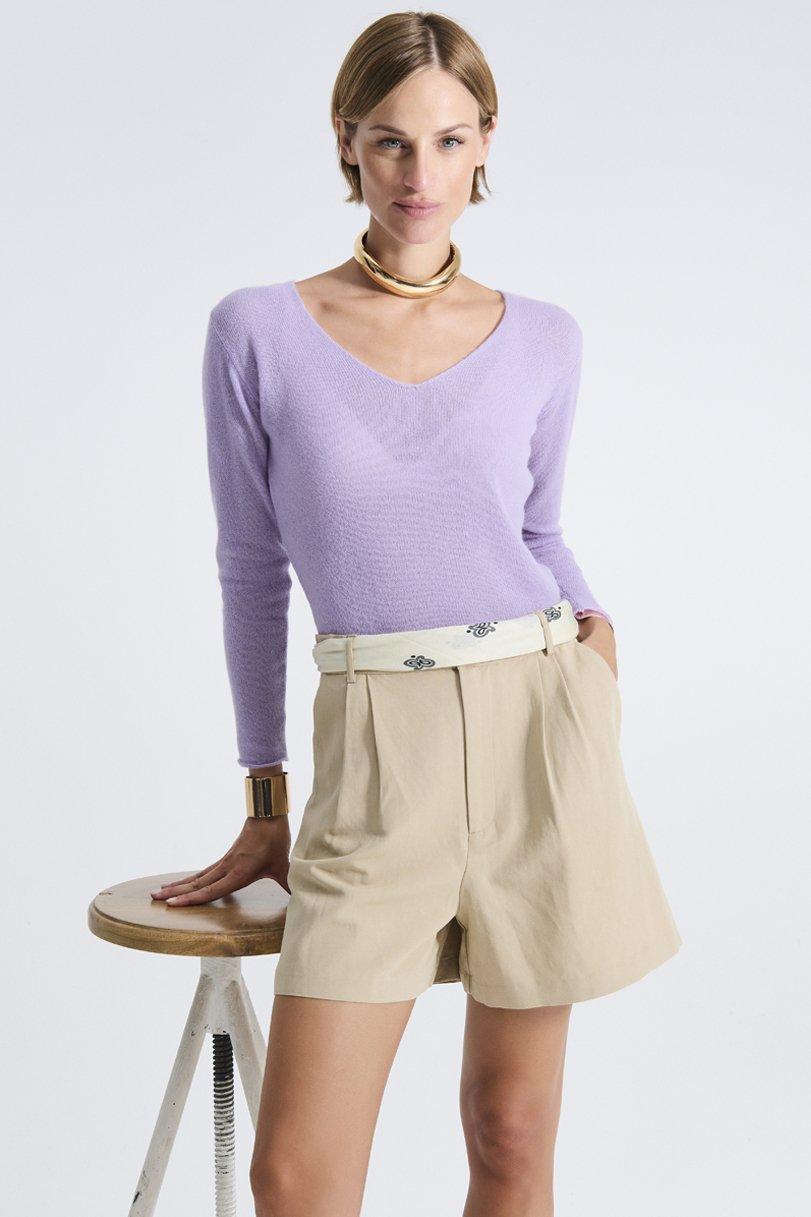 be you by geraldine alasio SOLID "DON'T BE FIERCE" V-NECK iris be you by geraldine alasio SOLID "DON'T BE FIERCE" V-NECK iris