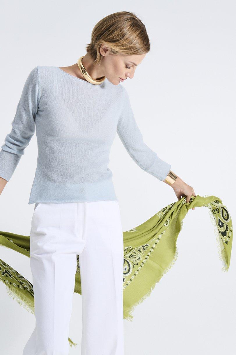 Be You By Geraldine Alasio SOLID NUVOLA "BE EVOCATIVE" ROUNDNECK Ice