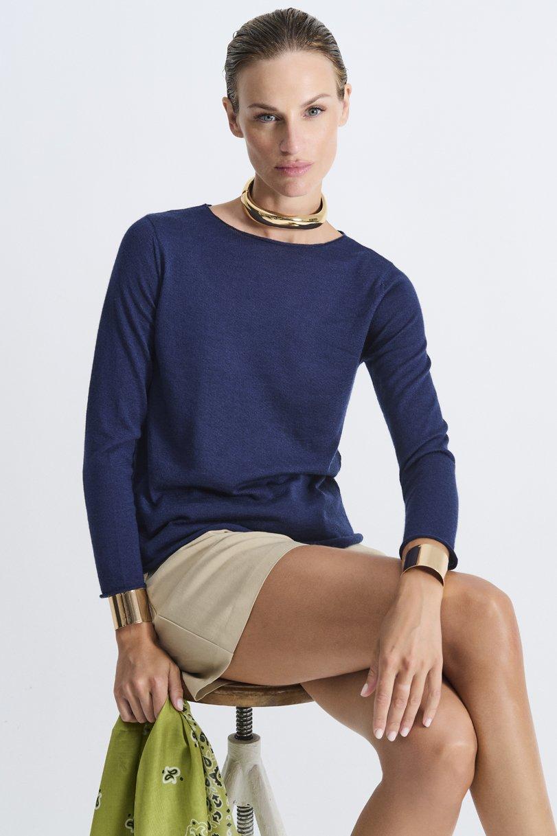 be you by geraldine alasio SOLID REGULAR "BE MAGNETIC" ROUNDNECK navy be you by geraldine alasio SOLID REGULAR "BE MAGNETIC" ROUNDNECK navy