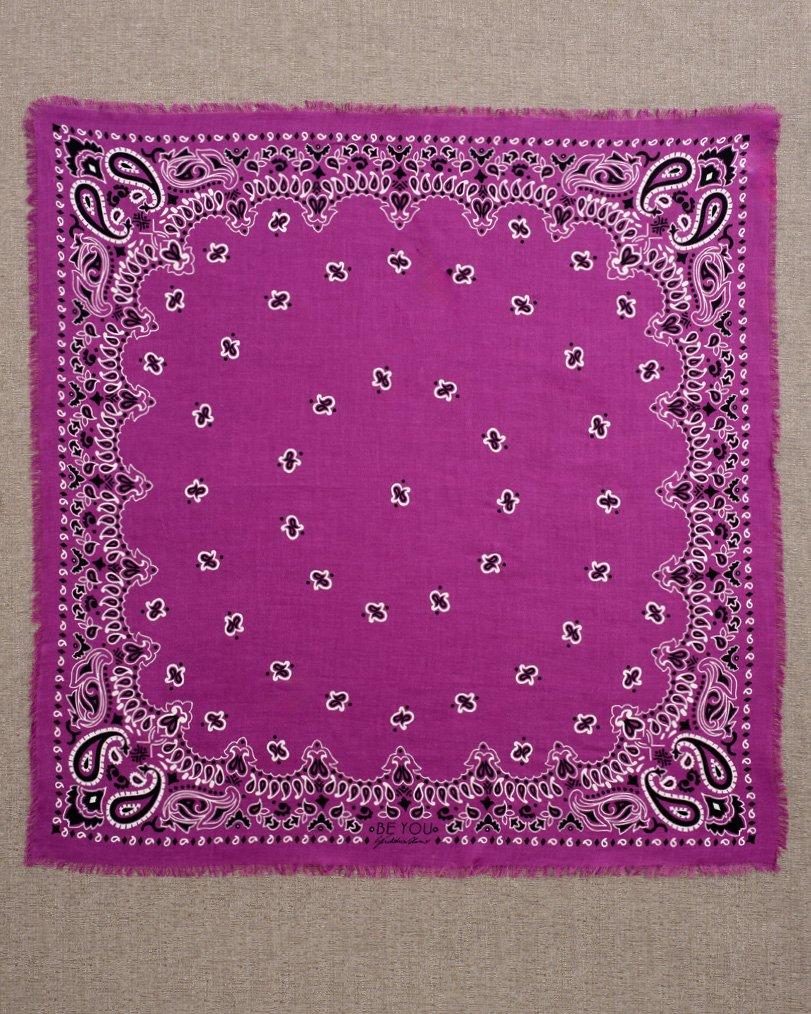 be you by geraldine alasio SQUARED "BE FRESH" BANDANA SCARF bouganville