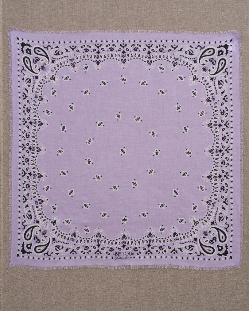 be you by geraldine alasio SQUARED "BE FRESH" BANDANA SCARF iris