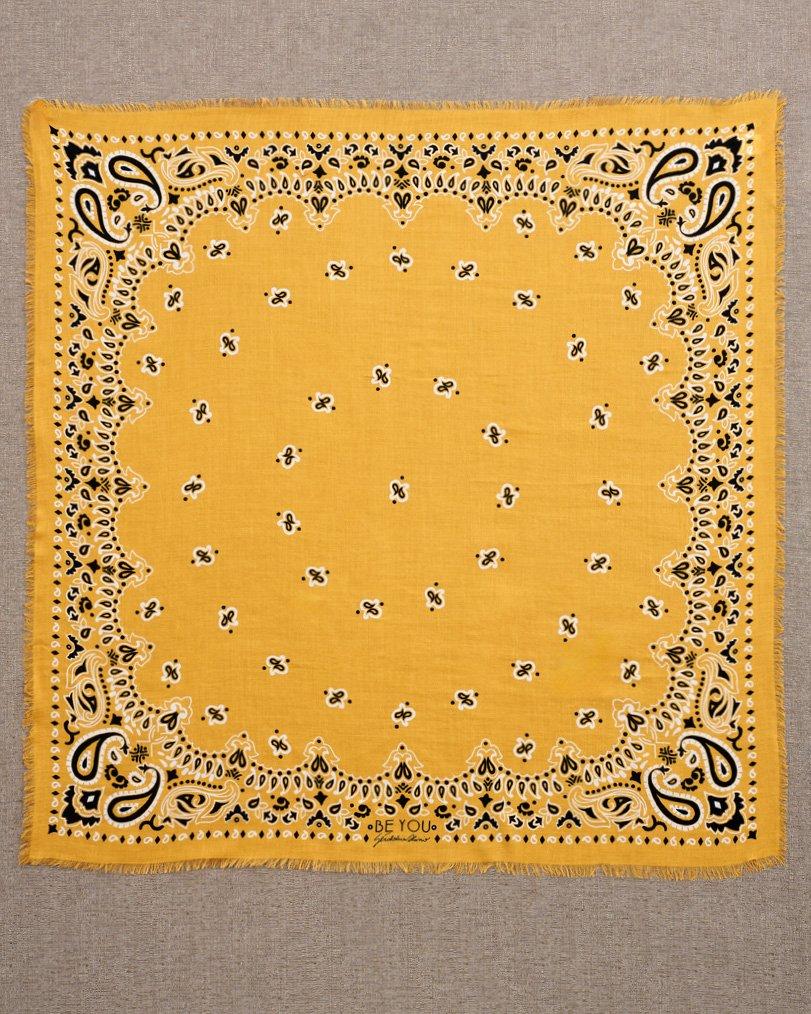 be you by geraldine alasio SQUARED "BE FRESH" BANDANA SCARF mango