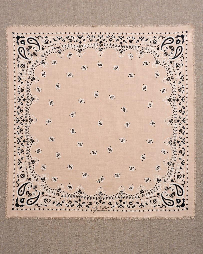 be you by geraldine alasio SQUARED "BE FRESH" BANDANA SCARF shell