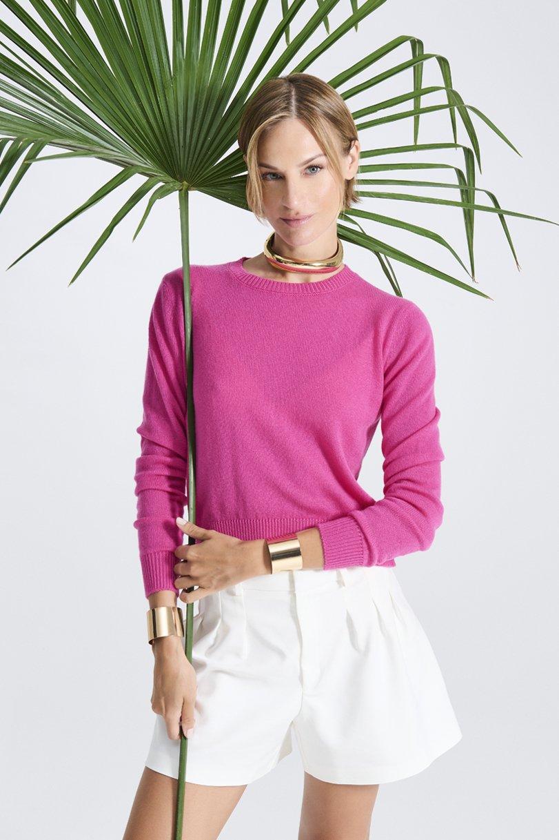 Be You By Geraldine Alasio TIMELESS SOLID "BE THE ALLURE" ROUNDNECK Butter