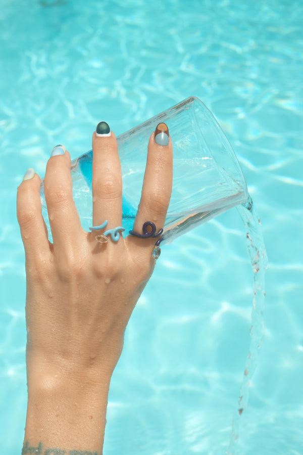Bea Bongiasca BABY VINE TENDRIL RING ~ IN DEEP PURPLE