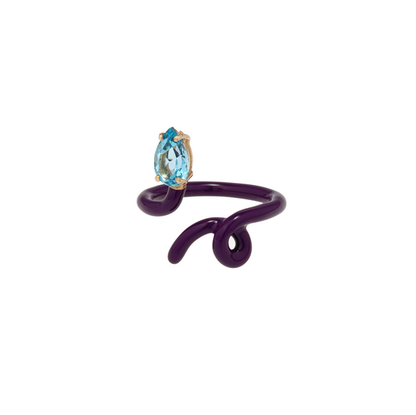 bea bongiasca BABY VINE TENDRIL RING ~ IN DEEP PURPLE