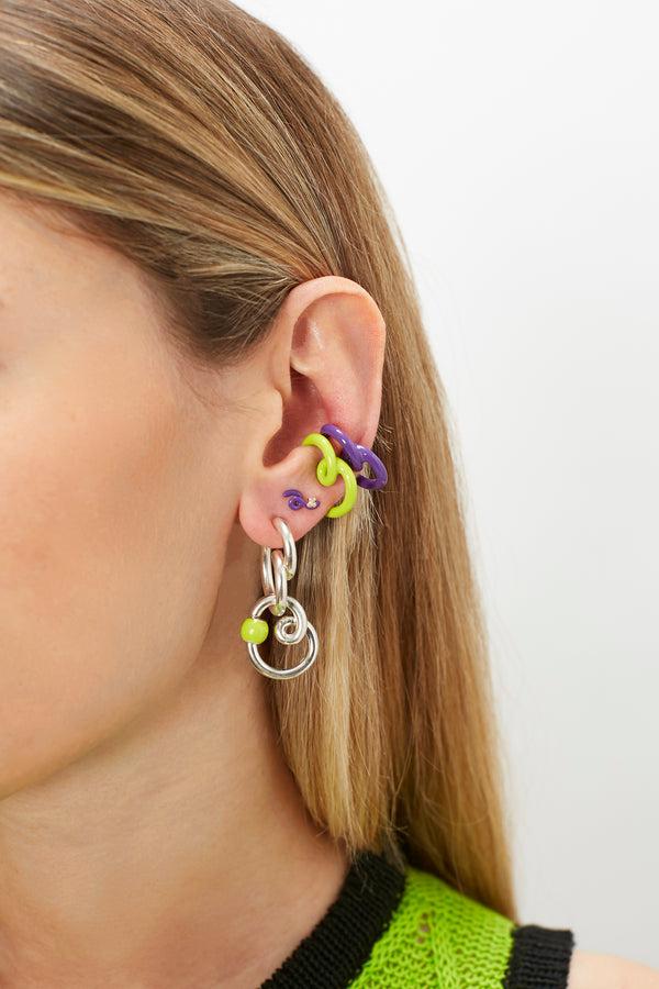 Bea Bongiasca B EAR CUFF ~ IN LIME GREEN