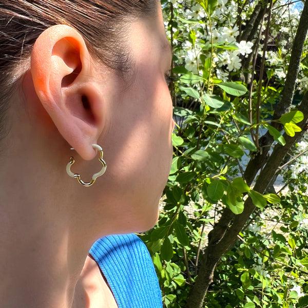 Bea Bongiasca B MINI GOLD AND PANNA EARRINGS