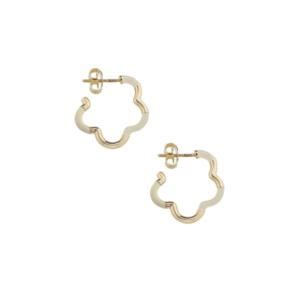 bea bongiasca B MINI GOLD AND PANNA EARRINGS