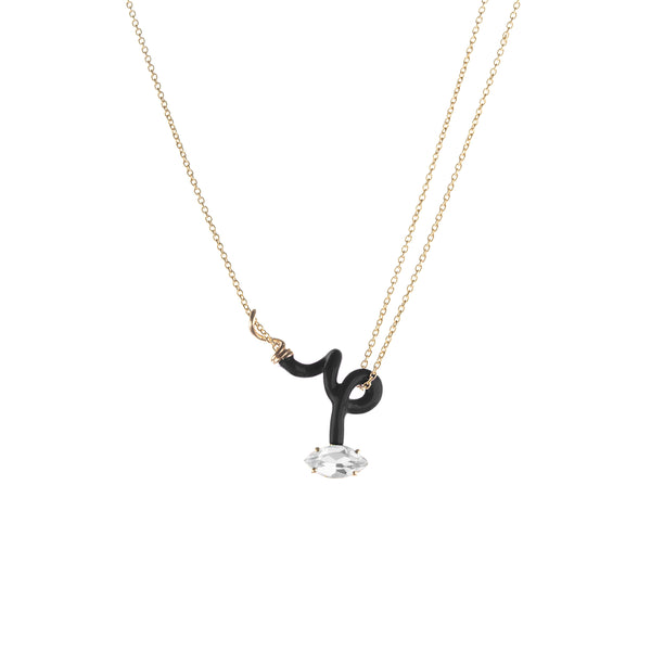 bea bongiasca BABY VINE CURL NECKLACE ~ IN BLACK