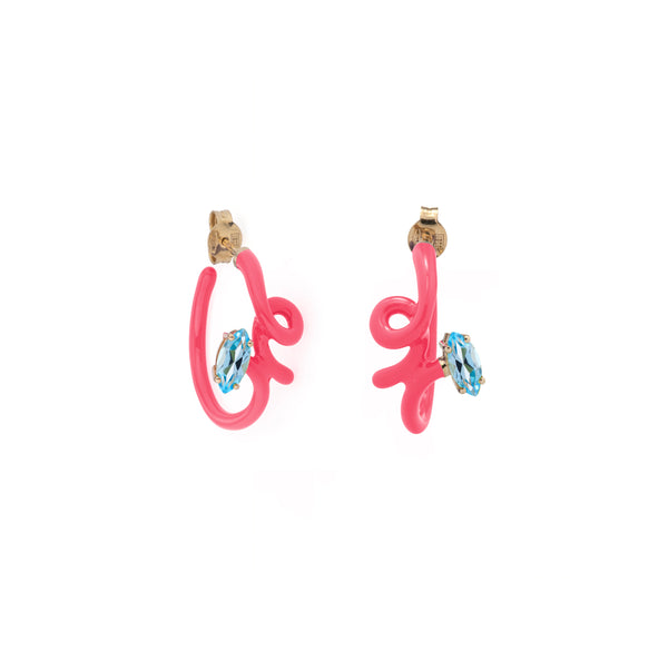 bea bongiasca BABY VINE EARRINGS ~ IN AZALEA