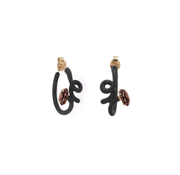 bea bongiasca BABY VINE EARRINGS ~ IN BLACK