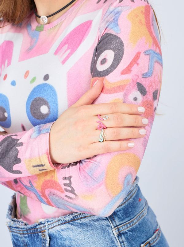 Bea Bongiasca BABY VINE RING ~ IN AZALEA