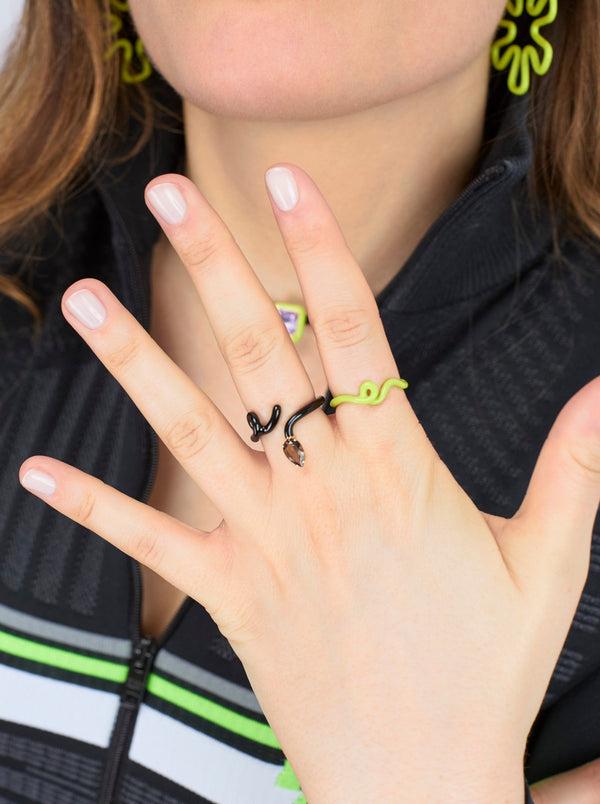 Bea Bongiasca BABY VINE RING ~ IN BLACK