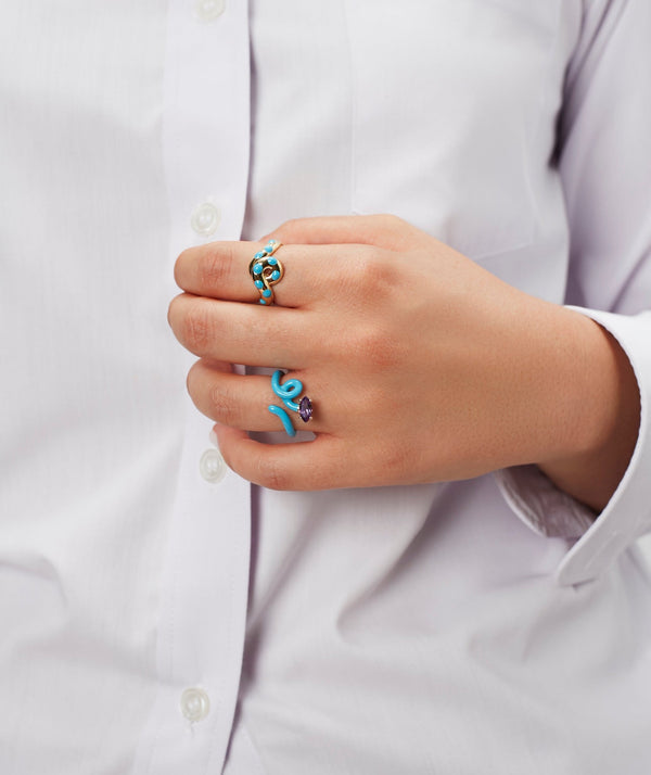 Bea Bongiasca BABY VINE RING ~ IN CAPRI BLUE