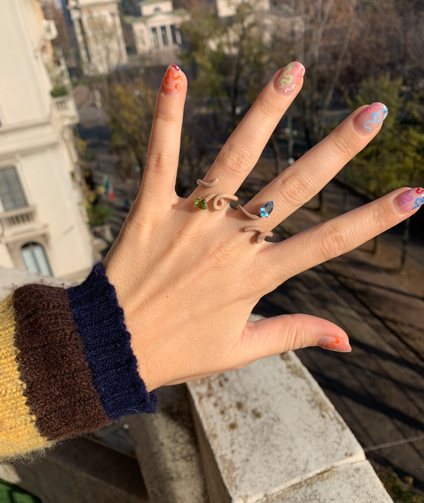 Bea Bongiasca BABY VINE RING ~ IN LATTE
