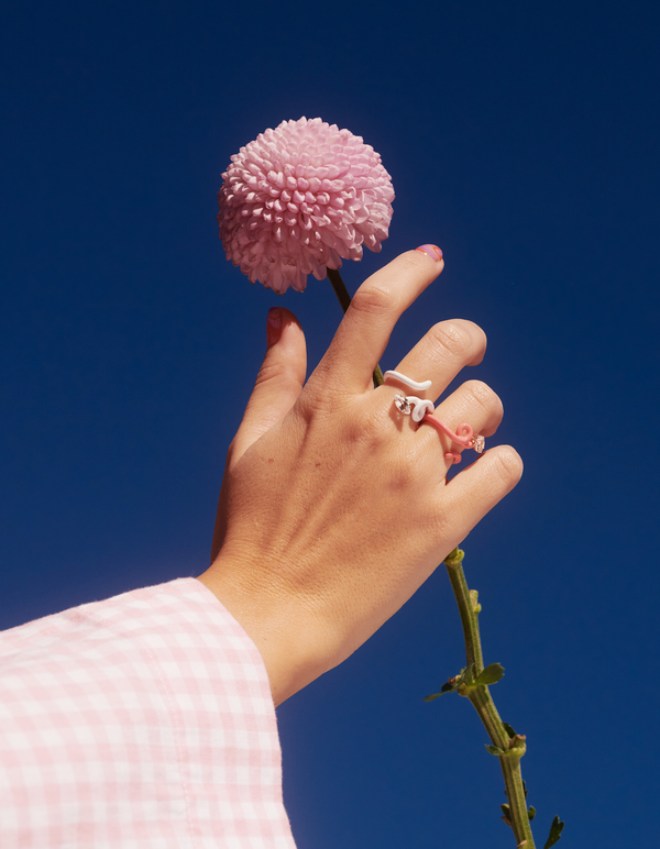 Bea Bongiasca BABY VINE RING ~ IN LIGHT PINK