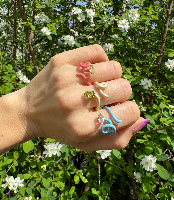 Bea Bongiasca BABY VINE RING ~ IN LIGHT PINK