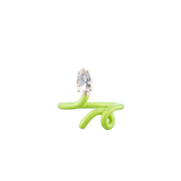 bea bongiasca BABY VINE RING ~ IN LIME GREEN