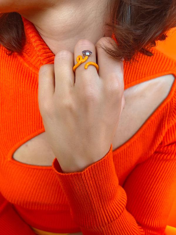 Bea Bongiasca BABY VINE RING ~ IN ORANGE