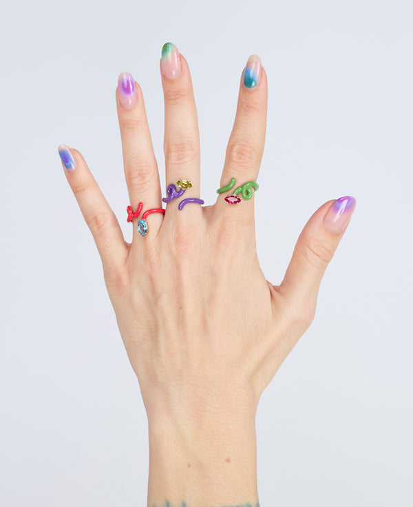 Bea Bongiasca BABY VINE RING ~ IN PURPLE