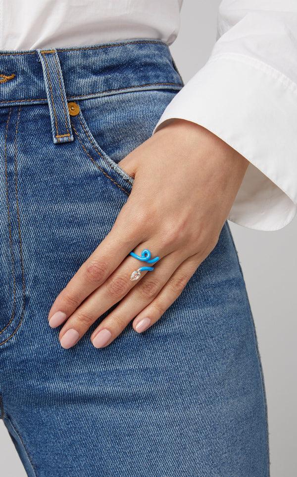 Bea Bongiasca BABY VINE RING ~ IN TURQUOISE