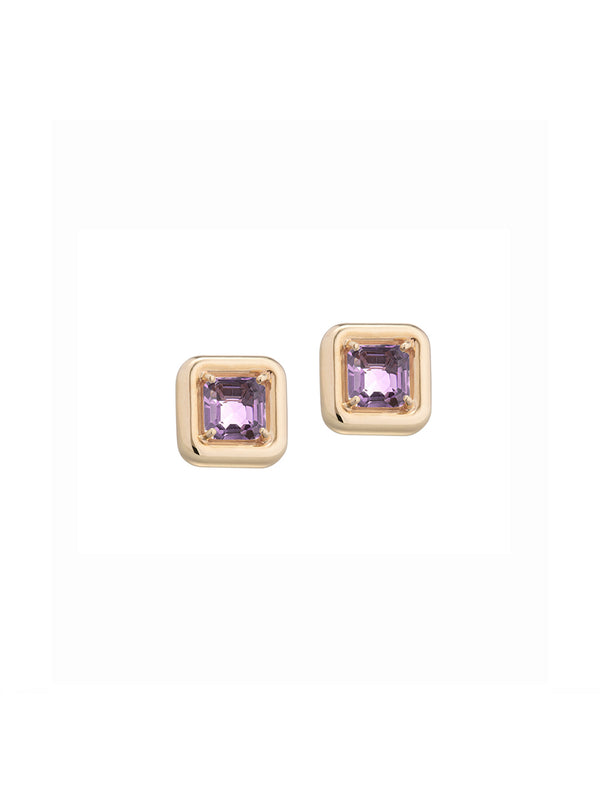bea bongiasca CANDY SQUARE EARRINGS ~ WITH AMETHYST