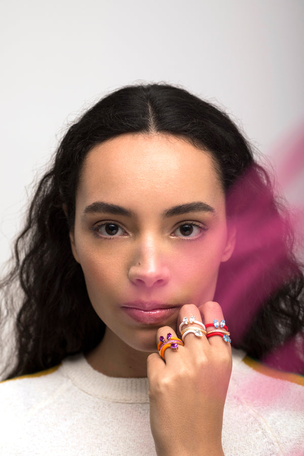 Bea Bongiasca COMPOSABLE VINE RING ~ IN ORANGE