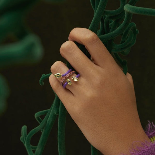 Bea Bongiasca COMPOSABLE VINE RING ~ IN PURPLE