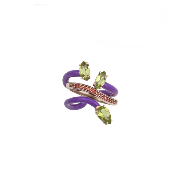 bea bongiasca COMPOSABLE VINE RING ~ IN PURPLE