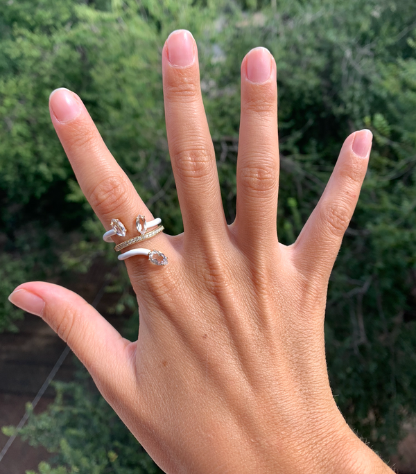 Bea Bongiasca COMPOSABLE VINE RING ~ IN WHITE