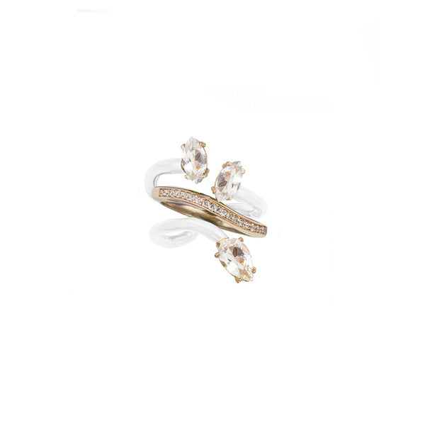 bea bongiasca COMPOSABLE VINE RING ~ IN WHITE